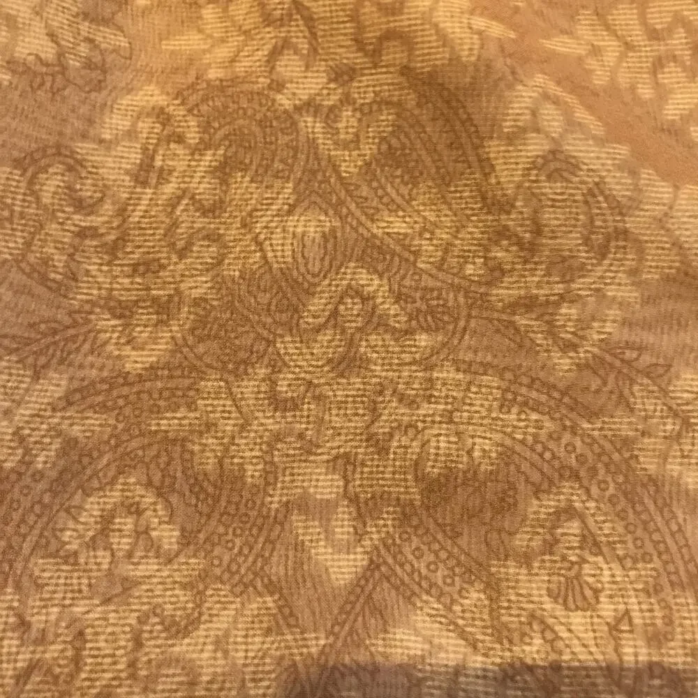 Set Pair 2 Vtg Style Paisley Indian Henna Design Handmade Sheer Curtain Panels
